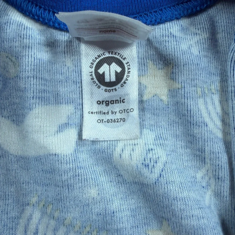 Hanna Andersson Hanukkah Organic Cotton Sleeper Blue Kids 2T  One piece PJs boys